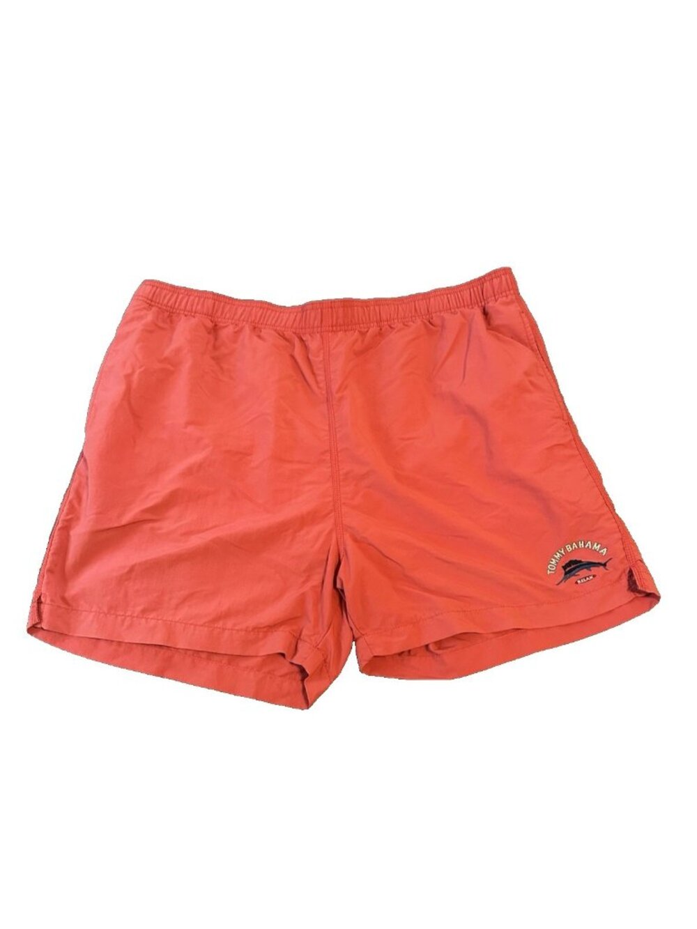 Vintage Tommy Bahama Relax Swim Trunks XL Coral Pink Marlin Logo Shorts Tropical